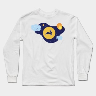 Mid-Autumn with Small Rabbit Long Sleeve T-Shirt